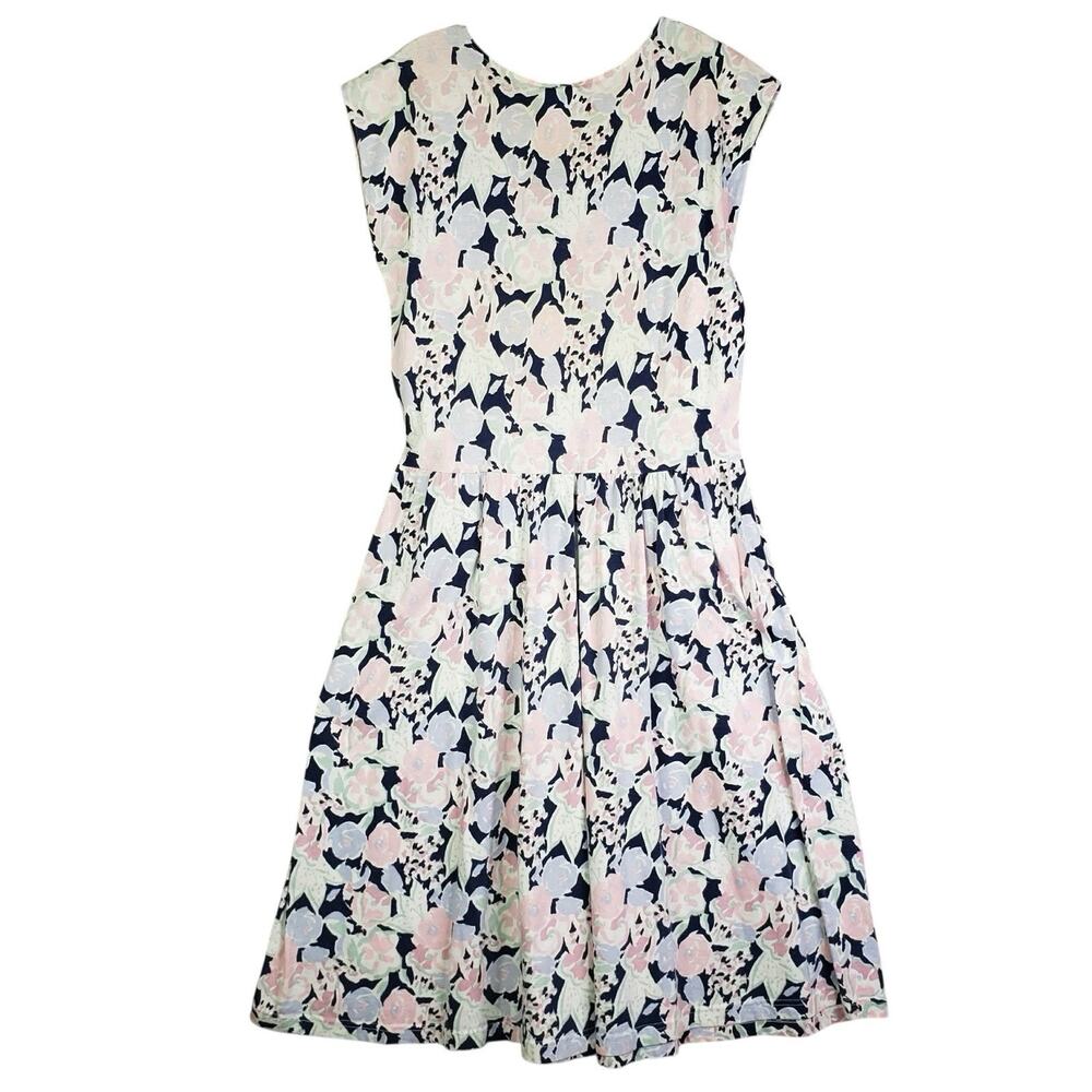 Vintage Laura Ashley Dress Made USA Floral Prairie Cottagecore Midi M/L - Picture 4 of 11